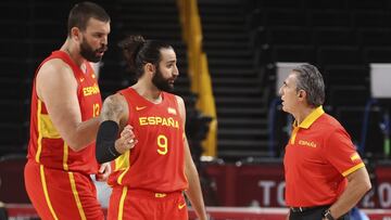 Sergio Scariolo, con Ricky y Marc.