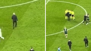 Furious Guardiola confronts referees after final whistle in Bernabéu defeat