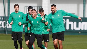 Joaquín, en el entrenamiento.