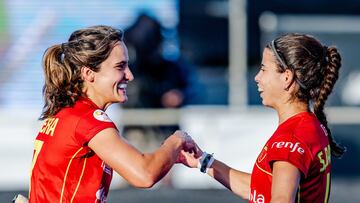 La selección española de hockey femenina.