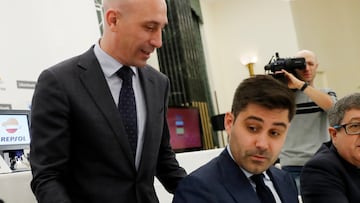 Luis Rubiales y David Aganzo, en una foto de archivo.