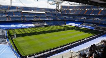 Así se encuentra el Santiago Bernabéu a dos días de su estreno. El club blanco jugará el 12 de septiembre frente al Celta de Vigo.