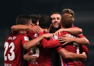 Celebración del primer gol marcado por Griezmann.