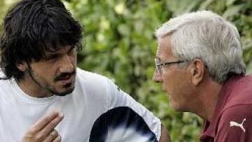 <b>DOS ITALIAS.</b> Gattuso no quiere comparaciones con las Italias de otros mundiales.