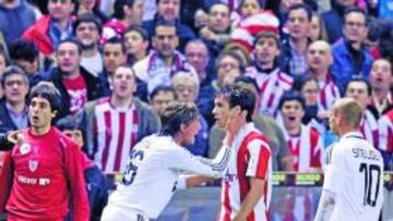 Un momento del último encuentro de Liga disputado ante el Real Madrid
