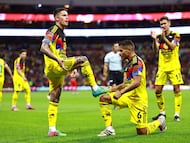 during the 15th round match between America and Toluca as part of the Liga BBVA MX Varonil, Torneo Clausura 2026 at Banorte (Azteca) Stadium, on April 18, 2026 in Mexico City, Mexico.