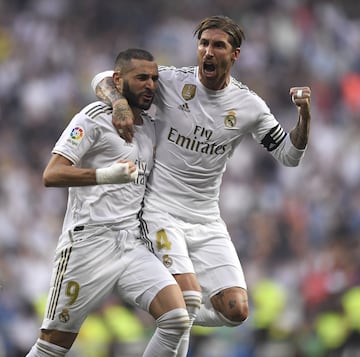 El Real Madrid empató a uno. Benzema marcó el 1-0.