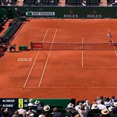 Alcaraz desata la locura en Montecarlo con un punto que solo puede hacer él: así es imparable