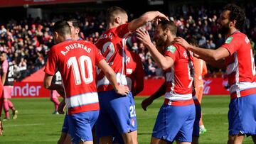 El Granada celebra el gol de Montoro que le dio el triunfo sobre el Mallorca.