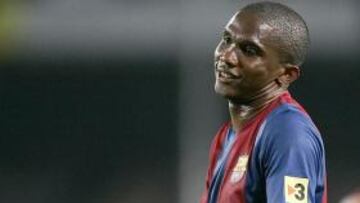 <b>CON UN PIE FUERA.</b> La situación de Eto'o en el Barcelona está en uno de sus peores momentos.