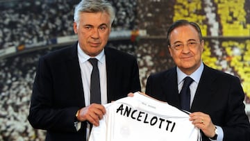 Ancelotti signed for Real Madrid under Pérez in 2014; he went on to win La Décima.