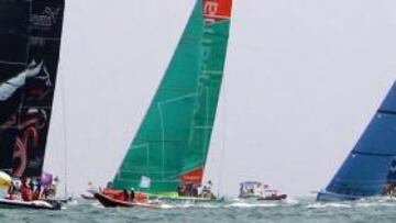 El 'Groupama' lidera la flota en condiciones durísimas