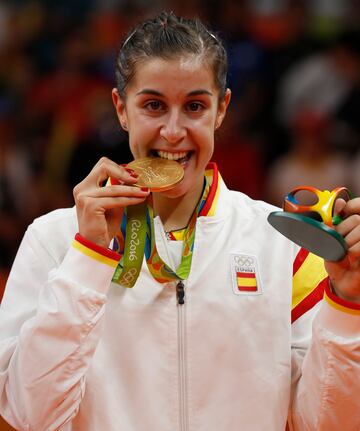 Otra medalla de oro fue la conseguida por Carolina Marín en bádminton tras vencer en la final a la india Sindhu Pusarla.