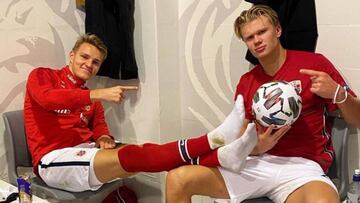 Odegaard y Haaland.