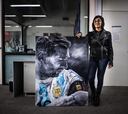 Claudia Pérez, la artista que se viralizó por pintar un cuadro de Messi y fue invitada a Qatar