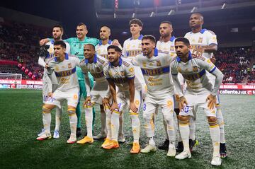   Tigres team group during the game Tijuana vs Tigres UANL, corresponding to Round 3 of the Torneo Clausura 2023 of the Liga BBVA MX, at Caliente Stadium, on January 20, 2023.

<br><br>

Equipo de Tigres durante el partido Tijuana vs Tigres UANL, Correspondiente a la Jornada 03 del Torneo Clausura 2023 de la Liga BBVA MX, en el Estadio Caliente, el 20 de Enero de 2023.