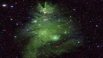 NASA has gotten into the holiday spirit by releasing a fun image of a star cluster shaped like a Christmas tree. Find out how you can see the formation.