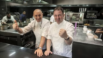 Chef Martín Berasategi con Toño Pérez