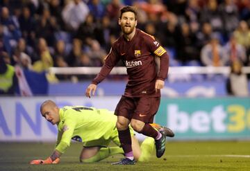 Ante el Dépor en Riazor, Leo consiguió hacer un hat-trick y consiguió su 9º título de liga.