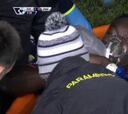 Gomis tuvo que dejar el campo tras caer inconsciente