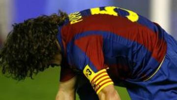 <strong>ESPERANZAS.</strong> Puyol no pierde la esperanza de jugar ante el Betis a pesar del golpe en el tobillo derecho recibido ayer ante Italia.