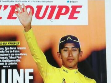 Egan Bernal reconocido por la prensa internacional 