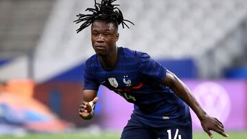 Mbappé, en un partido con Francia.