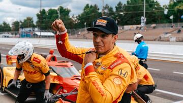 Alex Palou tras la clasificación de la IndyCar en Portland.