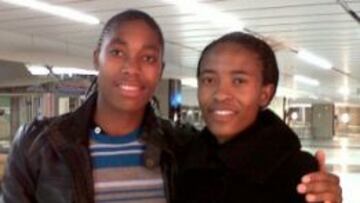 Caster Semenya y su novia Violet.