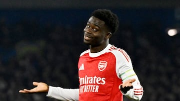 Saka has missed Arsenal’s last five games, in which they have surrendered their lead at the top of the Premier League to Manchester City.
