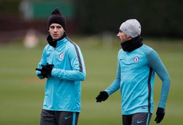 Chilly at Chelsea | Alvaro Morata during training.