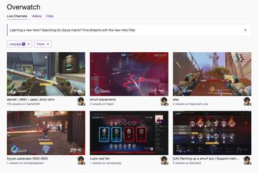 Twitch lanza nuevos filtros de búsqueda para Overwatch y Hearthstone