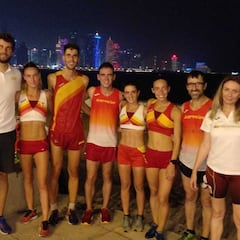 La marcha española se entrena "a lo heavy" en Doha
