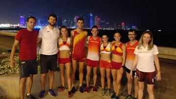 La marcha española se entrena "a lo heavy" en Doha