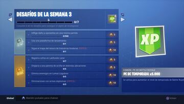 Fortnite Battle Royale: Desaf&iacute;os de la Semana 3 de la Temporada 5