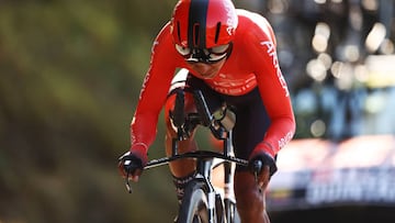 ROCAMADOUR, FRANCE - JULY 23: Nairo Alexander Quintana Rojas of Colombia and Team Arkéa - Samsic sprints during the 109th Tour de France 2022, Stage 20 a 40,7km individual time trial from Lacapelle-Marival to Rocamadour / #TDF2022 / #WorldTour / on July 23, 2022 in Rocamadour, France. (Photo by Michael Steele/Getty Images)