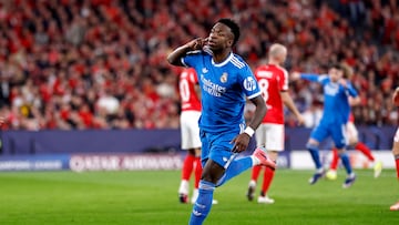 17/02/26 PARTIDO CHAMPIONS LEAGUE DIECISEISAVOS IDA
BENFICA - REAL MADRID
PRIMER GOL VINICIUS 0-1 ALEGRIA