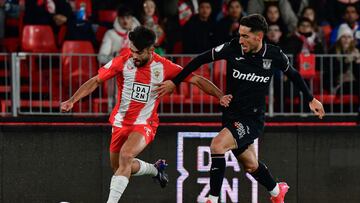 Arnau Puigmal y Roberto López, durante el reciente Almería - Leganés de Copa del Rey.