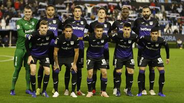 Jugadores del Legan&eacute;s en el duelo ante el Celta. 