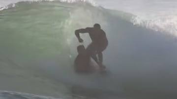 Pelea entre un surfista y un bodyboarder en Coolangatta