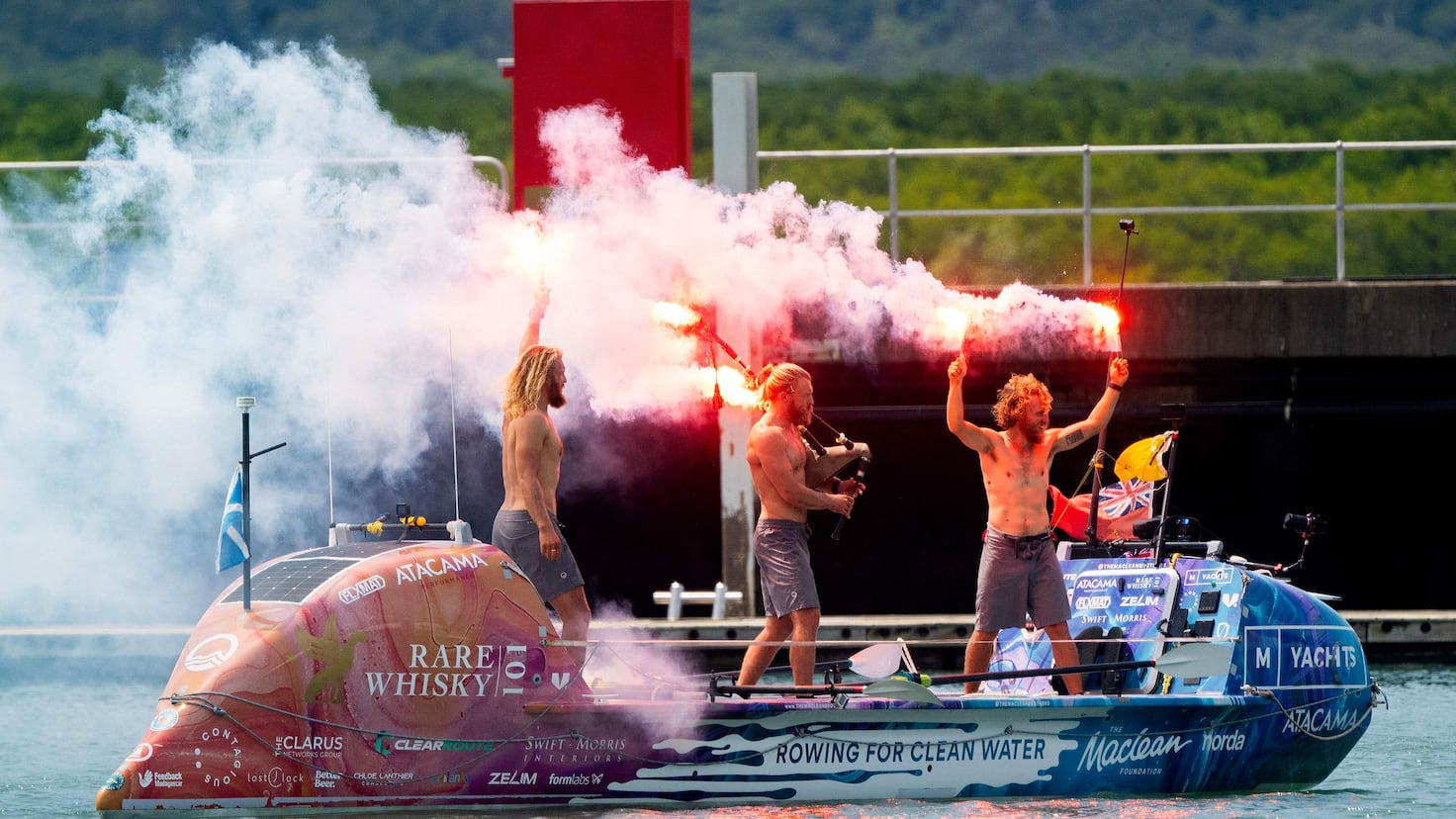 Hermanos Maclean cruzan el Pacífico en remo y establecen un nuevo récord mundial