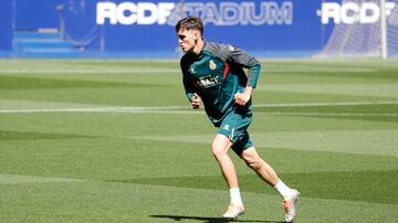 Joan Puig, en el entrenamiento de este viernes.