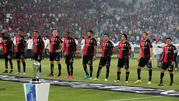 Soccer Football - Mexico - Liga MX - Final - Pachuca v Atlas - Estadio Hidalgo, Pachuca, Mexico - May 29, 2022 Atlas line up before the match REUTERS/Henry Romero