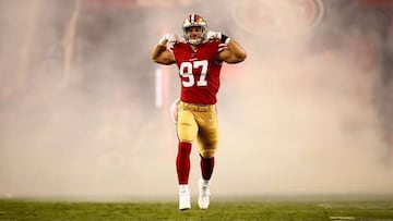 Nick Bosa, defensive end de los San Francisco 49ers, es uno de los mejores en su posición después de sólo un año en la NFL.