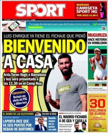 Portadas de la prensa deportiva