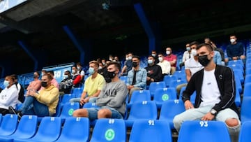 Los jugadores del Deportivo, en Riazor el primer d&iacute;as de pretemporada.