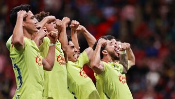  Henry Martin celebrates his goal 0-3 of America  during the round of 16 first leg match between Guadalajara and Club America as part of the CONCACAF Champions Cup 2024, at Akron Stadium on March 06, 2024 in Guadalajara, Jalisco, Mexico.