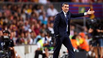 Valverde, durante el partido de liga contra el Girona.