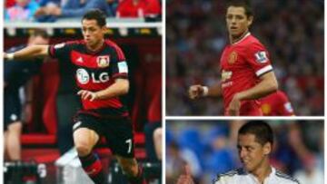 Chicharito marca con tres distintos clubes en Champions