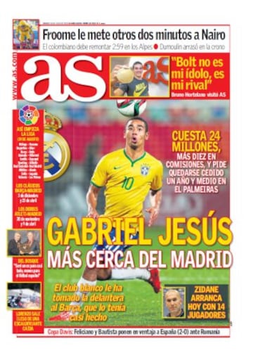 Las portadas de AS de julio